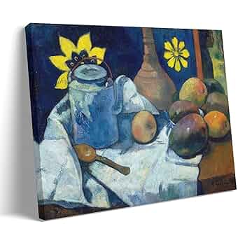 ゴーギャン ティーポットとフルーツ 　絵画　油絵 Amazon.co.jp: ゴーギャン ティーポットとフルーツ ポスター